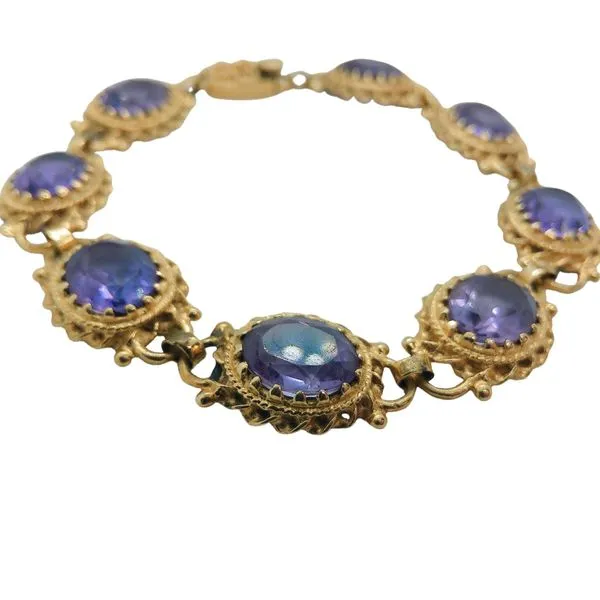 Amethyst Station Bracelet Image 2 Joint Venture Jewelry Cary, NC