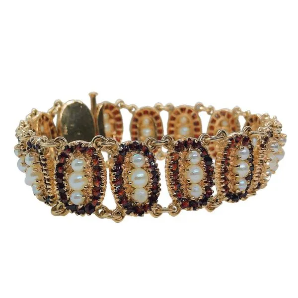 Pearl and Garnet Bracelet Image 2 Joint Venture Jewelry Cary, NC