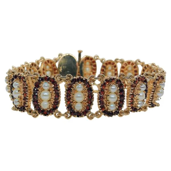 Pearl and Garnet Bracelet Joint Venture Jewelry Cary, NC