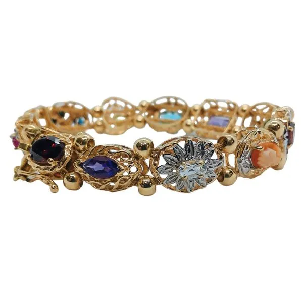 Multi-Colored Slide Station Bracelet Joint Venture Jewelry Cary, NC