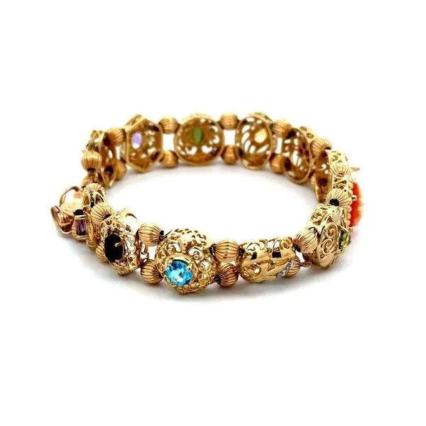 Victorian Revial Mosaic Slide Bracelet Image 2 Joint Venture Jewelry Cary, NC