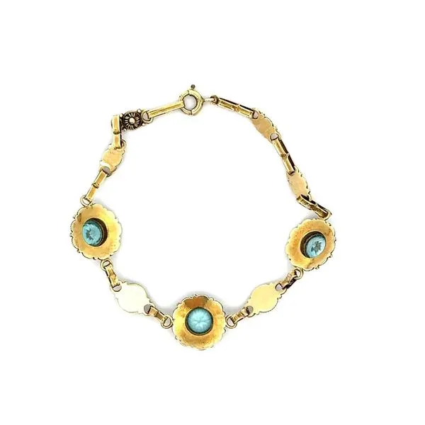 Art Deco Blue Zircon and Pearl Bracelet Image 3 Joint Venture Jewelry Cary, NC