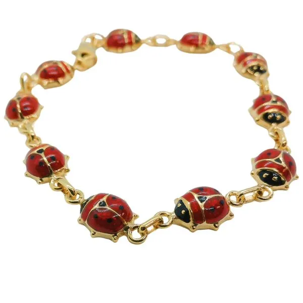 Ladybug Enamel Bracelet Image 2 Joint Venture Jewelry Cary, NC