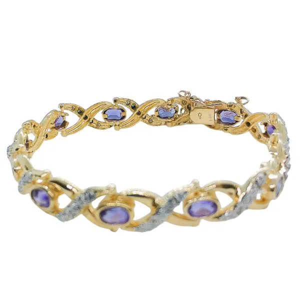 Amethyst and Diamond Bracelet Image 2 Joint Venture Jewelry Cary, NC