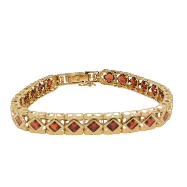 Garnet Station Bracelet Image 2 Joint Venture Jewelry Cary, NC