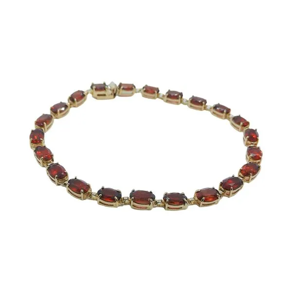 10K Yellow Gold Rhodolite Garnet Line Bracelet Image 2 Joint Venture Jewelry Cary, NC