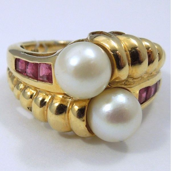 Pearl & Ruby Ring Joint Venture Jewelry Cary, NC