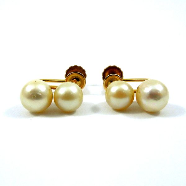Double Pearl Earrings Joint Venture Jewelry Cary, NC