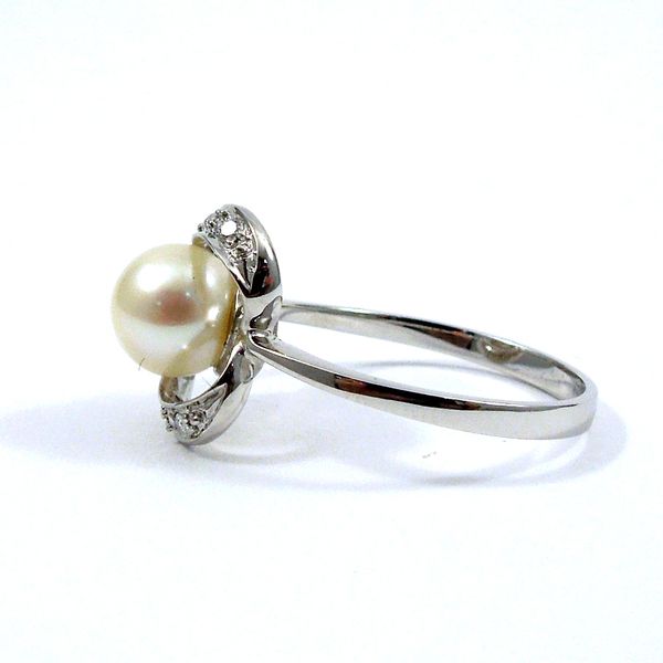 Pearl and Diamond Ring Image 2 Joint Venture Jewelry Cary, NC