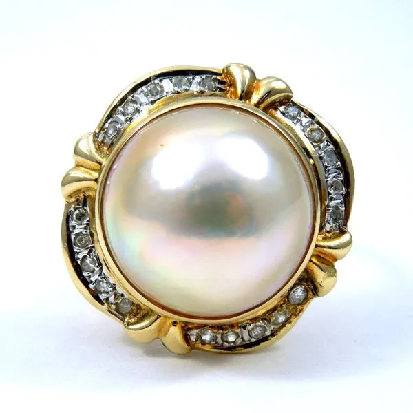 Mabe Pearl and Diamond Ring Joint Venture Jewelry Cary, NC