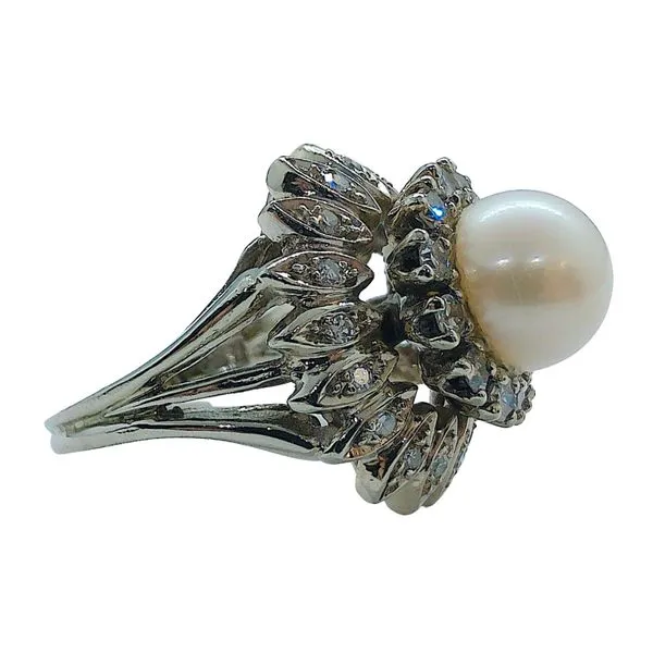 Pearl and Diamond Fashion Ring Image 2 Joint Venture Jewelry Cary, NC