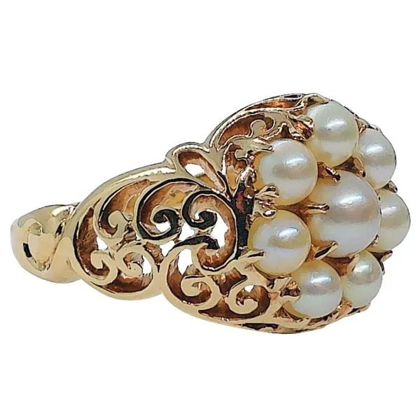 Pearl Cluster Ring Image 2 Joint Venture Jewelry Cary, NC