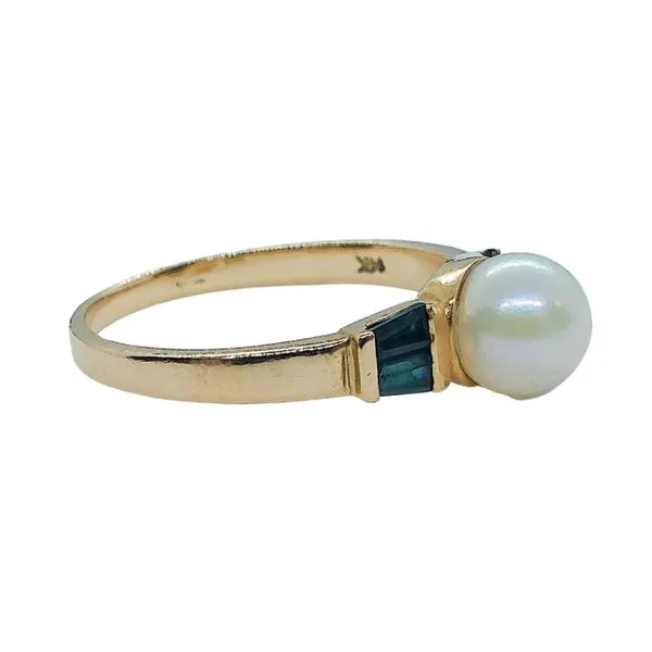 Pearl and Sapphire Ring Image 2 Joint Venture Jewelry Cary, NC