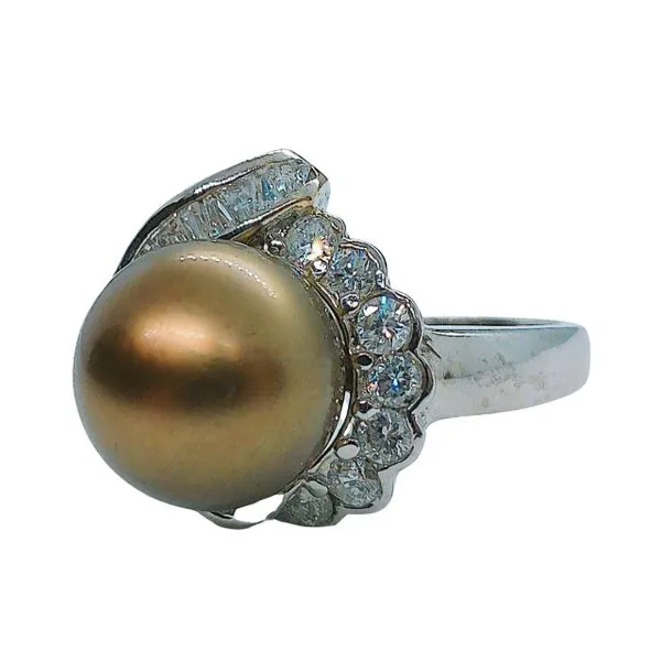 Brown Pearl and Diamond Ring Image 2 Joint Venture Jewelry Cary, NC