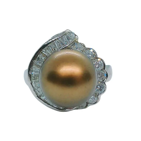Brown Pearl and Diamond Ring Joint Venture Jewelry Cary, NC