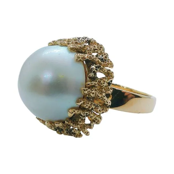 14K Yellow Gold Pearl Estate Ring Image 2 Joint Venture Jewelry Cary, NC