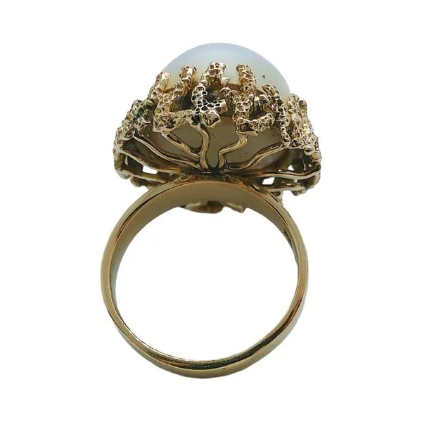 14K Yellow Gold Pearl Estate Ring Image 3 Joint Venture Jewelry Cary, NC