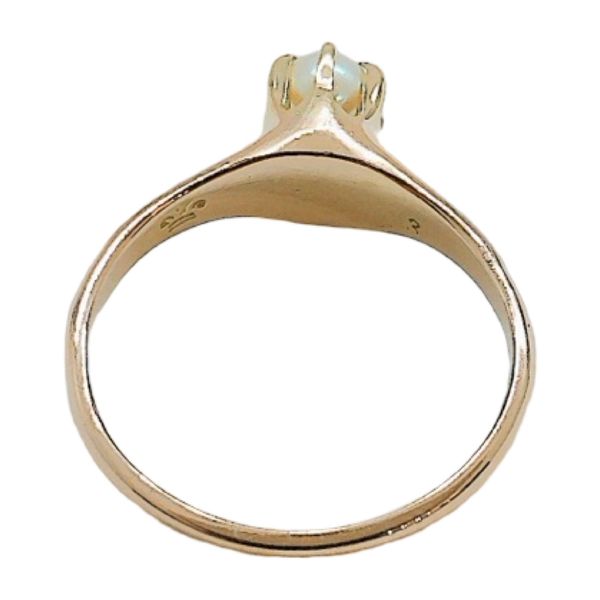 Estate Yellow Gold 4mm Pearl Ring Image 3 Joint Venture Jewelry Cary, NC