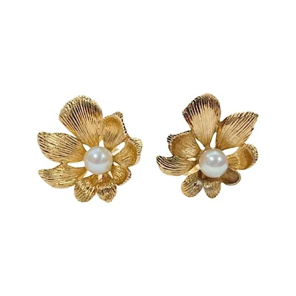 Pearl Leaf Earrings Joint Venture Jewelry Cary, NC