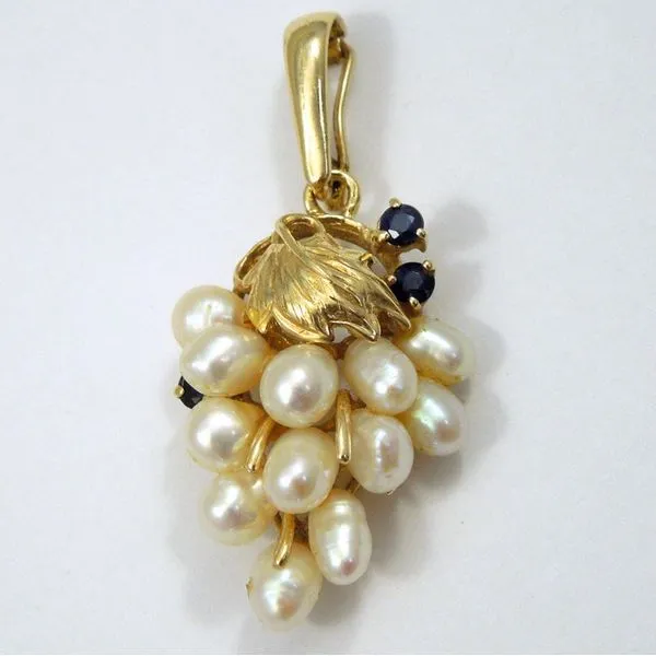 Pearl and Sapphire Pendant Joint Venture Jewelry Cary, NC