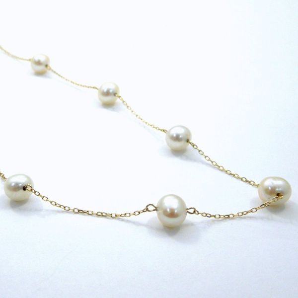 Tin Cup Pearl Necklace Image 2 Joint Venture Jewelry Cary, NC