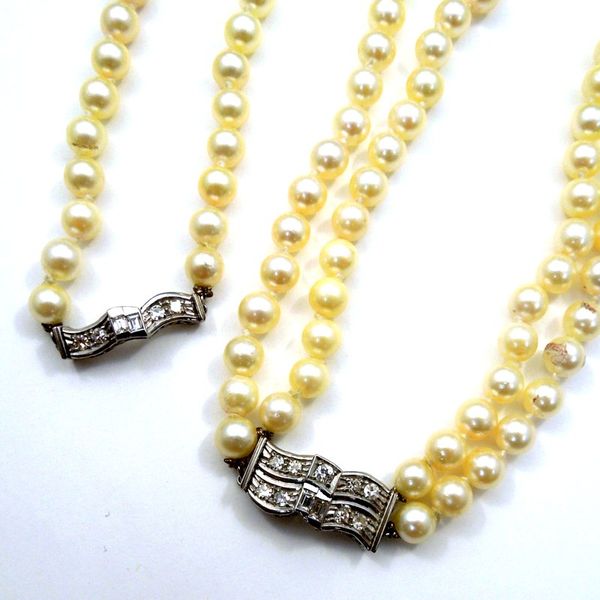 Vintage Three Stand Convertible Pearl Necklace Image 3 Joint Venture Jewelry Cary, NC