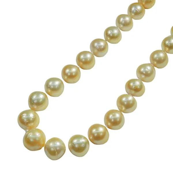 Golden South Sea Pearl Necklace and Earring Set Image 3 Joint Venture Jewelry Cary, NC