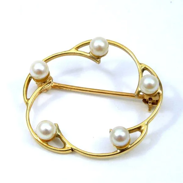 Pearl Circle Pin Joint Venture Jewelry Cary, NC