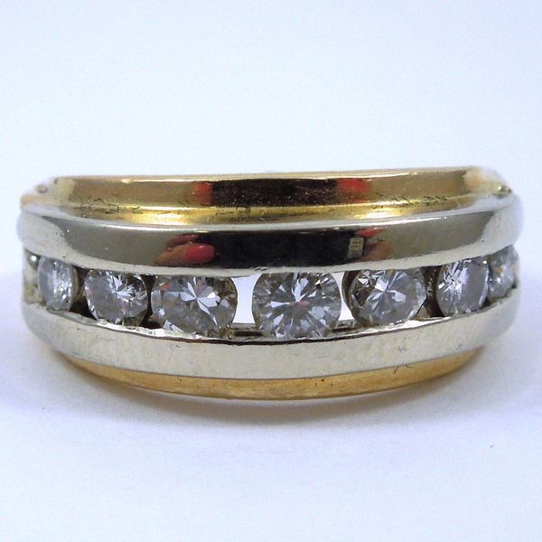 Two Tone Diamond Wedding Band Joint Venture Jewelry Cary, NC