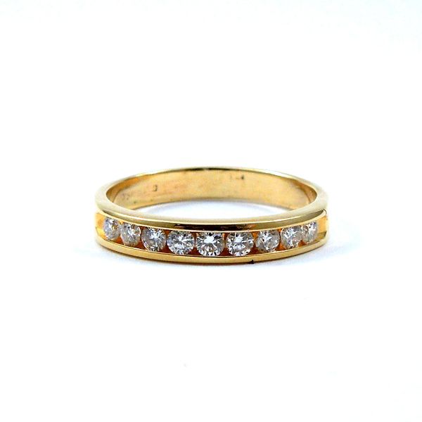 Yellow Gold Diamond Wedding Band Joint Venture Jewelry Cary, NC
