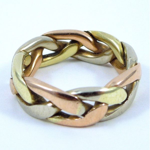 Tri-Gold Braided Wedding Band Joint Venture Jewelry Cary, NC
