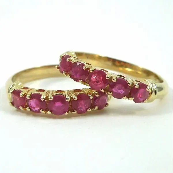 Yellow Gold Ruby Wedding Bands Joint Venture Jewelry Cary, NC