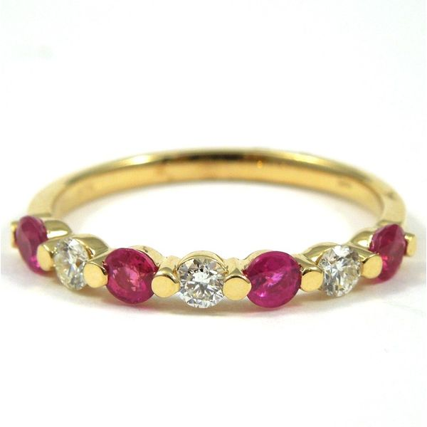 Ruby & Diamond Stackable Wedding Band Joint Venture Jewelry Cary, NC