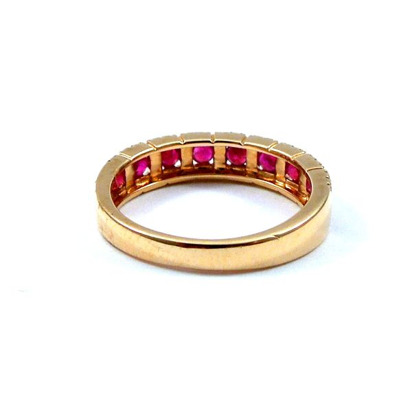 Rose Gold Ruby Wedding Band Image 3 Joint Venture Jewelry Cary, NC