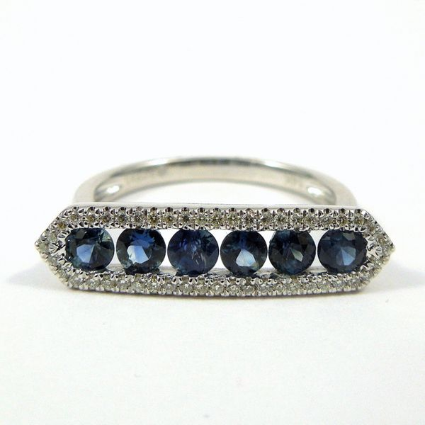 Sapphire and Diamond Wedding Band Joint Venture Jewelry Cary, NC