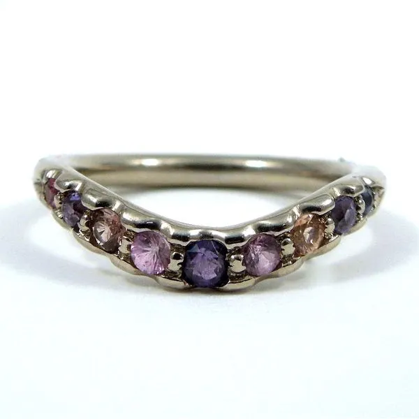 Curved Sapphire Wedding Band Joint Venture Jewelry Cary, NC