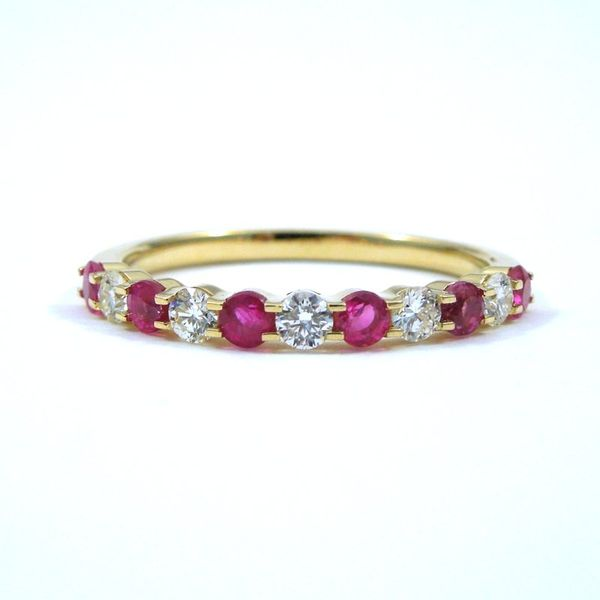Ruby and Diamond Wedding Band Joint Venture Jewelry Cary, NC