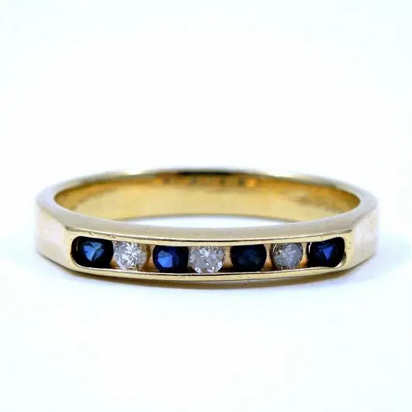 Sapphire and Diamond Wedding Band Joint Venture Jewelry Cary, NC