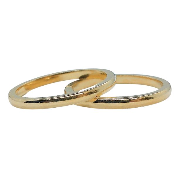 Set of Two Flat Wedding Bands Joint Venture Jewelry Cary, NC