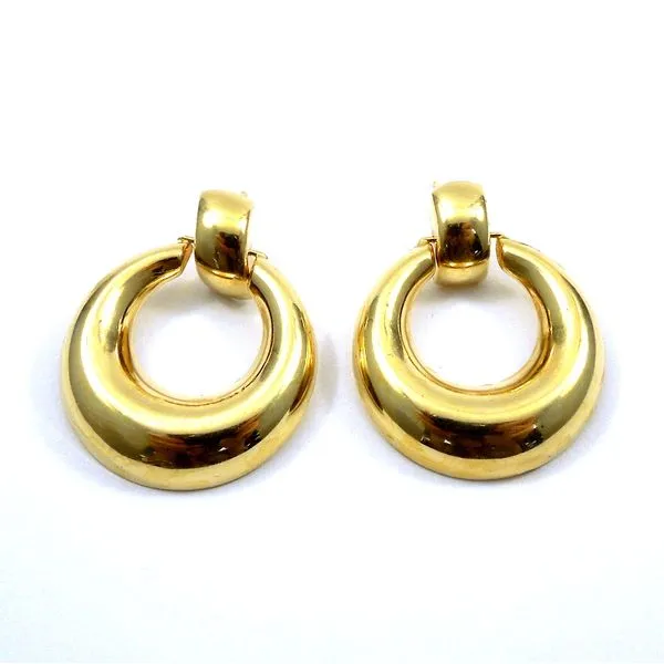 Gold Circle Stud Earrings Joint Venture Jewelry Cary, NC