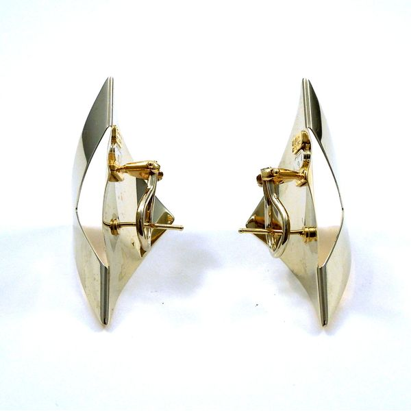 Two Tone Triangle Earrings Image 2 Joint Venture Jewelry Cary, NC