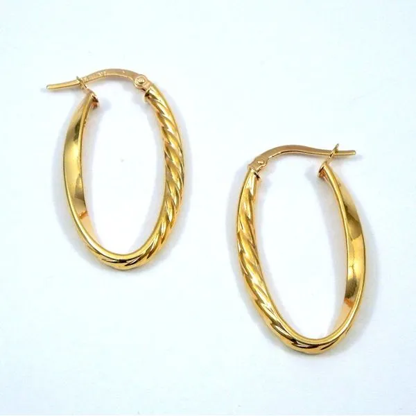 Rose Gold Oval Hoops Joint Venture Jewelry Cary, NC