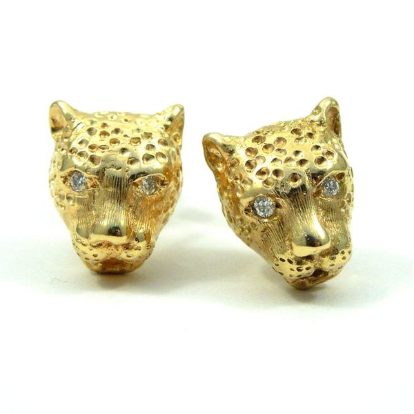 Diamond Cheetah Earrings Joint Venture Jewelry Cary, NC