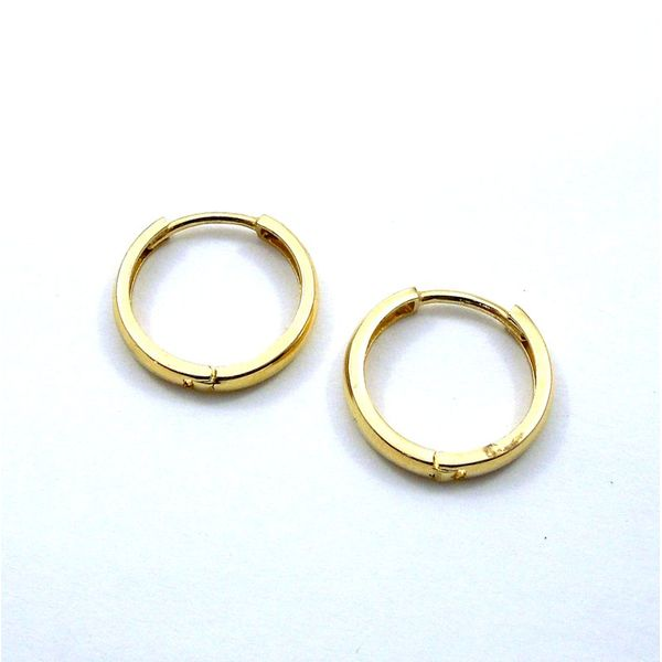 Small Gold Huggie Earrings Joint Venture Jewelry Cary, NC