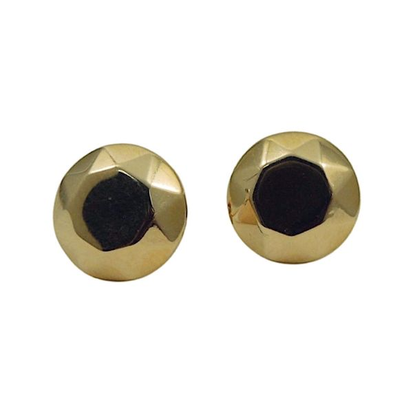 Gold Button Earrings Joint Venture Jewelry Cary, NC