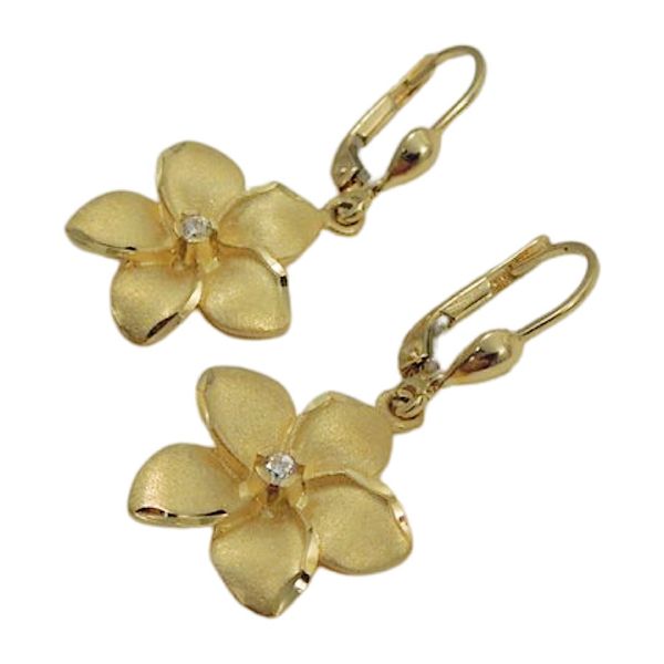 Flower Drop Diamond Earrings Image 2 Joint Venture Jewelry Cary, NC