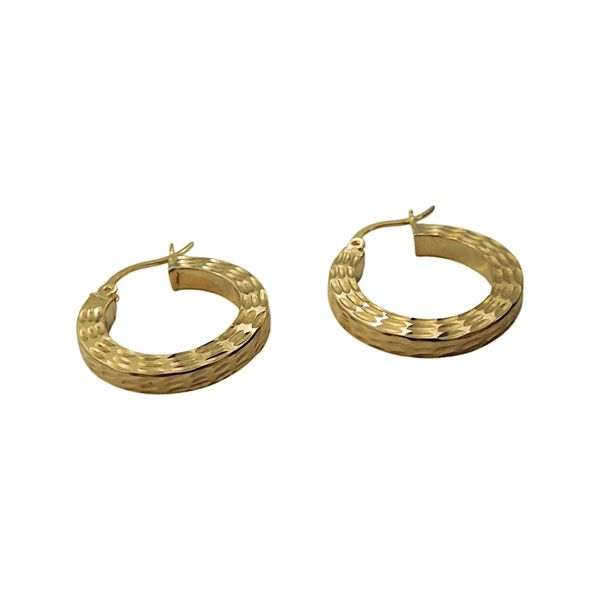 Gold Hoop Earrings Image 2 Joint Venture Jewelry Cary, NC