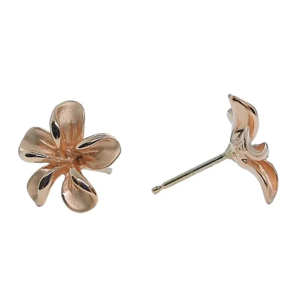 Gold Flower Earrings Image 2 Joint Venture Jewelry Cary, NC