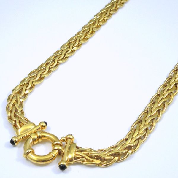 Yellow Gold & Onyx Necklace Joint Venture Jewelry Cary, NC