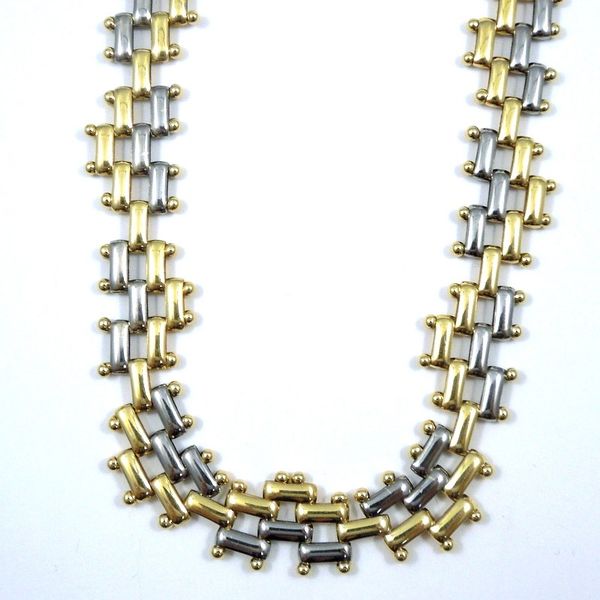 Two Tone Link Necklace Joint Venture Jewelry Cary, NC